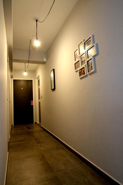Compassvale Crescent, Aestherior, Modern, Contemporary, Bedroom, HDB, Art, Art Gallery, Corridor, Floor