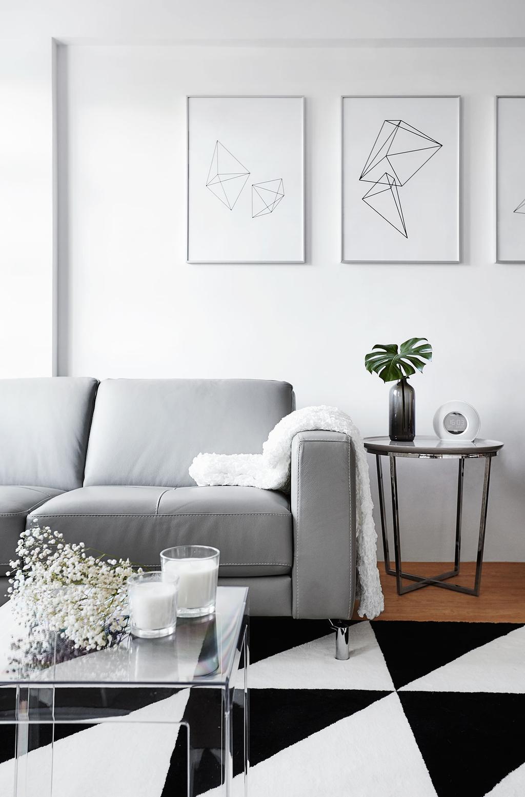 Scandinavian, HDB, Living Room, Circuit Road (Block 18D), Interior Designer, Icon Interior Design, Chair, Furniture, Couch, Flora, Jar, Plant, Potted Plant, Pottery, Vase