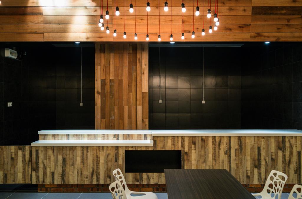 Food Court @ UNITAR, Commercial, Interior Designer, Think Studio, Contemporary, Pendant Light, Pendant Lamp, Hanging Light, Dining Table, Dining Chair, Wood Panels, Paneling, Wood, Tv Feature Wall, Feature Wall, Blackboard