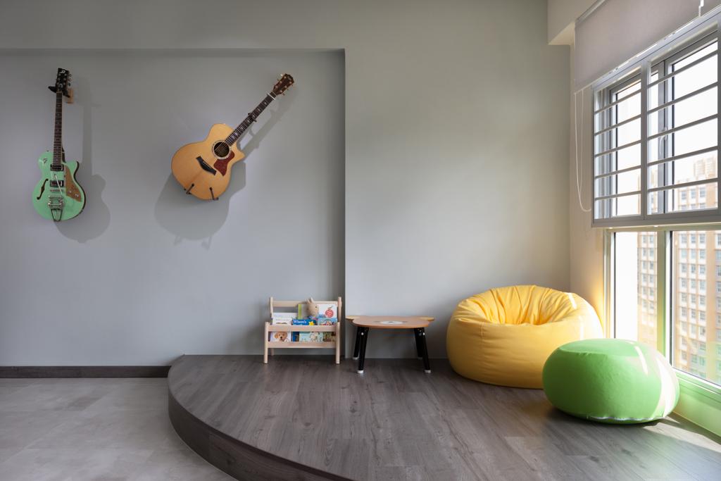Minimalist, HDB, Living Room, Sumang Lane (Block 226C), Interior Designer, ProjectGuru, Contemporary, Guitar, Leisure Activities, Music, Musical Instrument