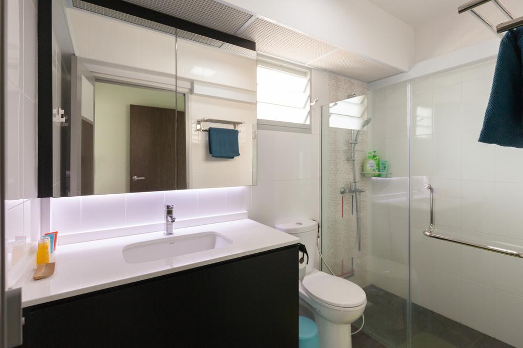 Minimalist, HDB, Bathroom, Sumang Lane (Block 226C), Interior Designer, ProjectGuru, Contemporary, Toilet, Indoors, Interior Design, Room