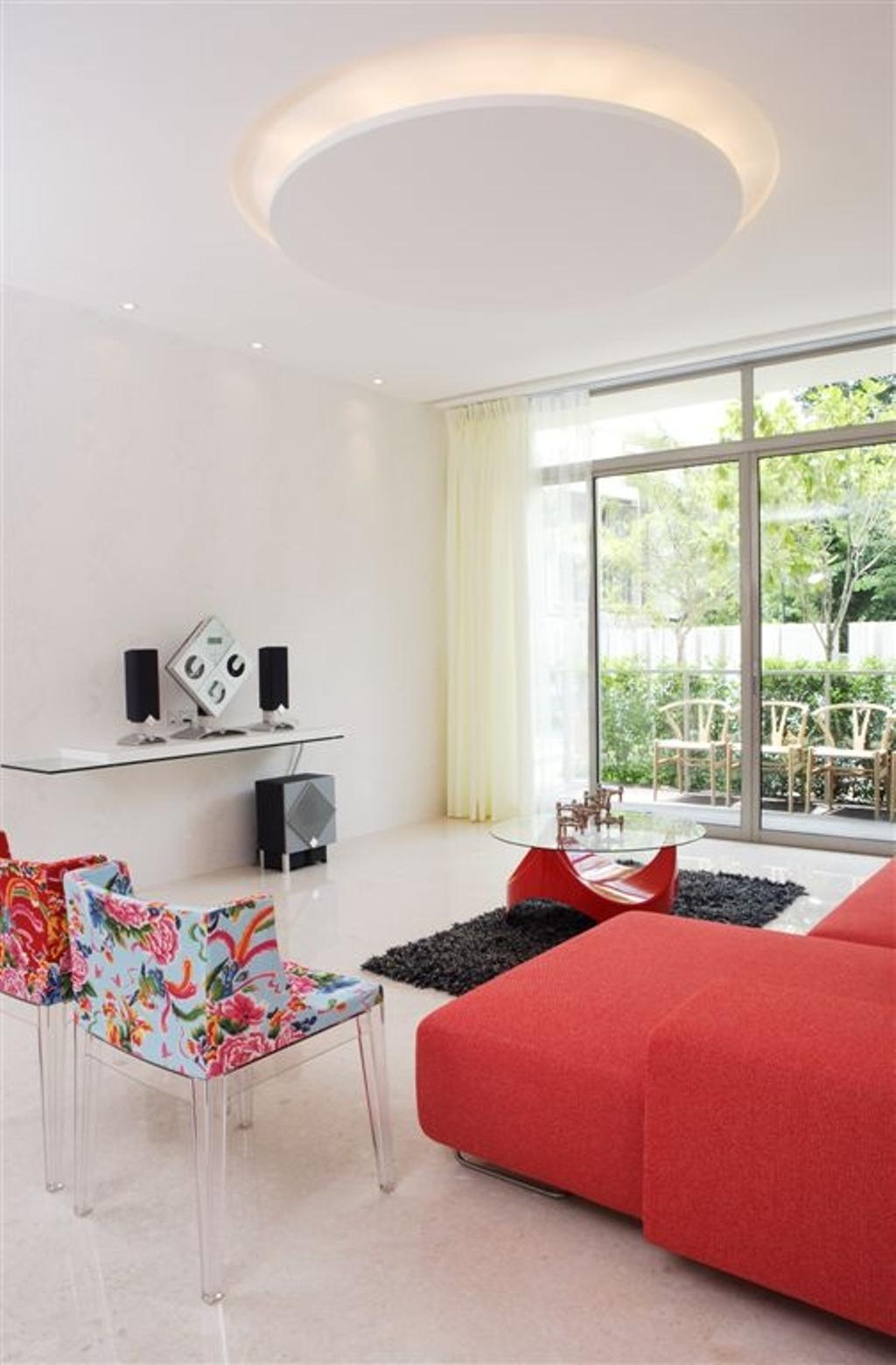 Eclectic, Condo, Living Room, Tanglin Residence, Interior Designer, Free Space Intent, Flora, Jar, Plant, Potted Plant, Pottery, Vase, Premiere, Red Carpet, Red Carpet Premiere, Bedroom, Indoors, Interior Design, Room, Home Decor, Linen, Tablecloth, Window