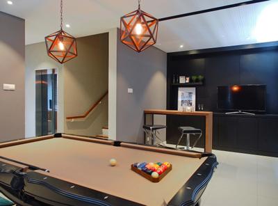 Canary Residence, Sachi Interiors, Contemporary, Landed, Billiard Room, Furniture, Indoors, Pool Table, Room, Table, Light Fixture, Apartment, Building, Housing, Loft
