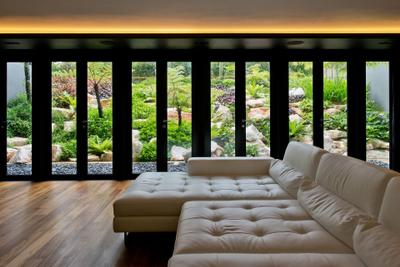 Toh Heights, Kite Studio Architecture, Contemporary, Living Room, Landed, Sofa, Wood Floor, Paequet, Cove Light, Couch, Furniture