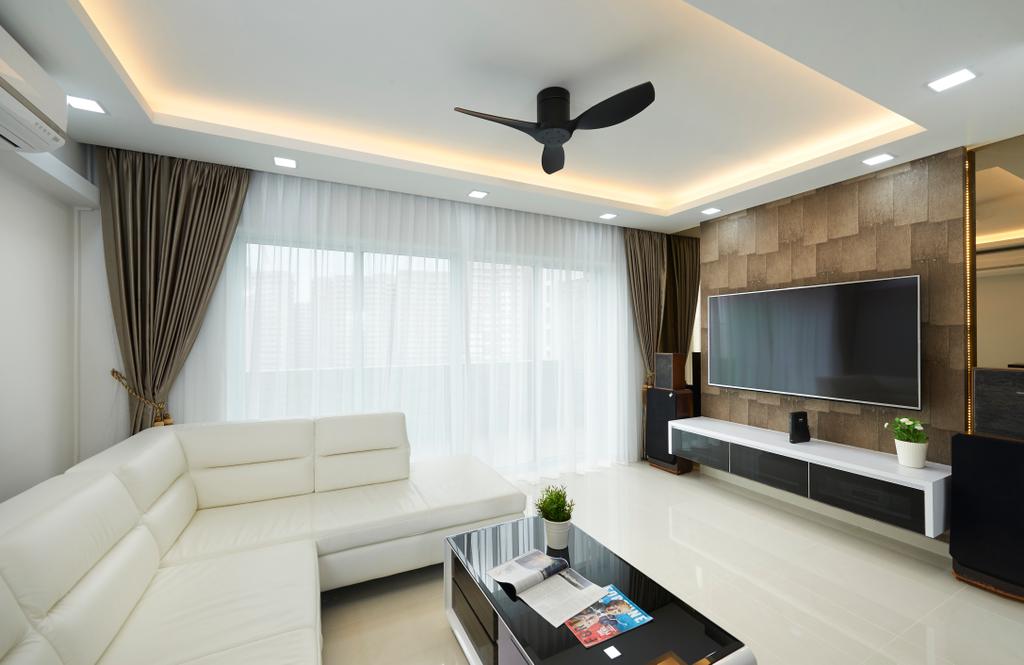 Modern, HDB, Living Room, Bukit Batok Street 11, Interior Designer, U-Home Interior Design, Minimalist, Couch, Furniture, Propeller, Indoors, Interior Design, Studio Couch