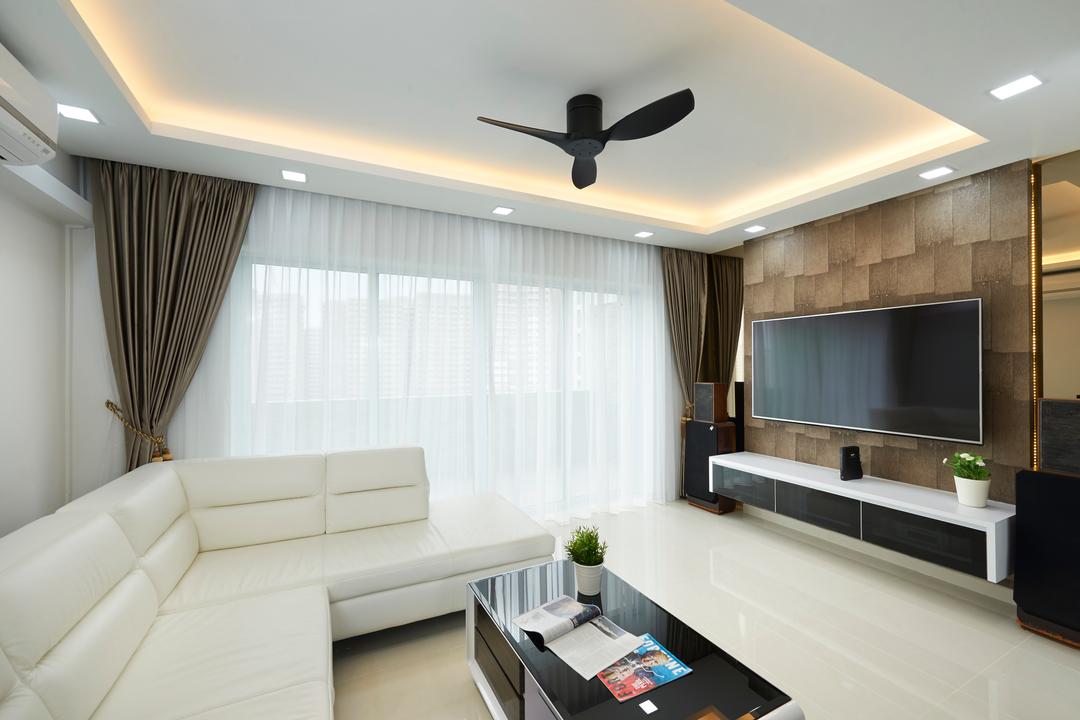 Bukit Batok Street 11, U-Home Interior Design, Modern, Minimalist, Living Room, HDB, Couch, Furniture, Propeller, Indoors, Interior Design, Studio Couch