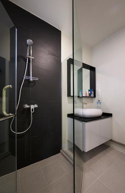 Bukit Batok Street 11, U-Home Interior Design, Modern, Minimalist, Bathroom, HDB, Indoors, Interior Design, Room, Banister, Handrail, Shower