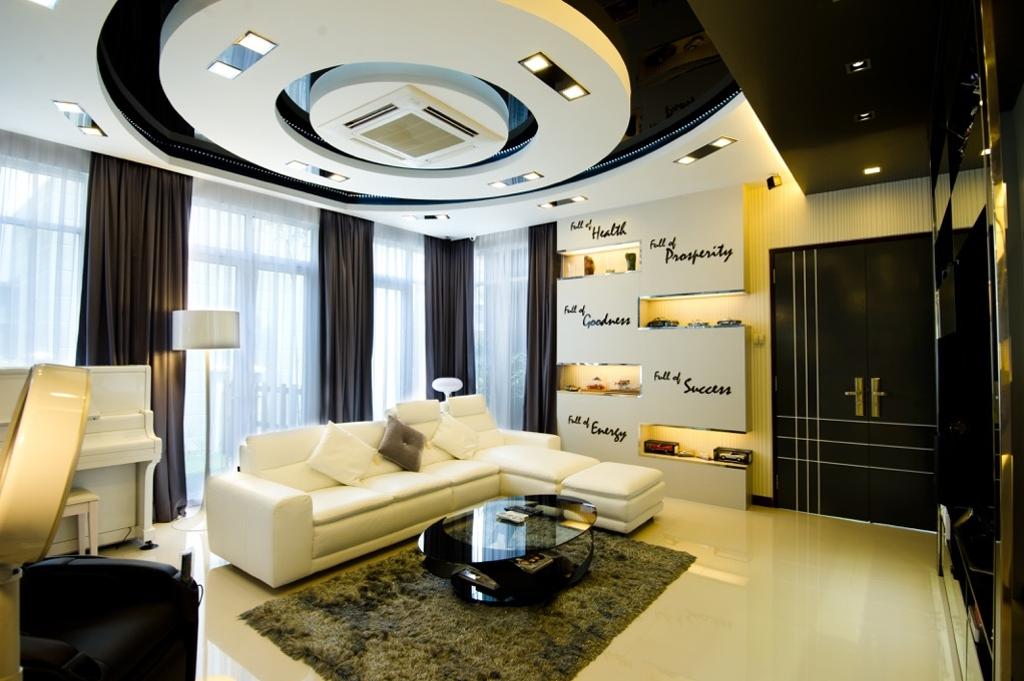 Modern, Landed, Living Room, Setia Eco Park, Selangor, Interior Designer, Klaasmen Sdn. Bhd., Contemporary, Couch, Furniture, Indoors, Interior Design, Room