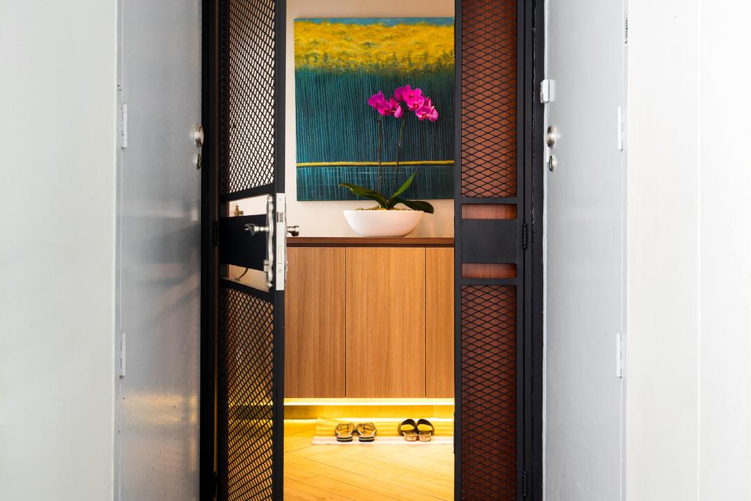 Toa Payoh, Fineline Design, Contemporary, HDB, Door, Folding Door, Sliding Door