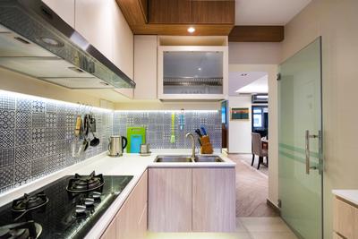 Toa Payoh, Fineline Design, Contemporary, Kitchen, HDB, Plate Rack