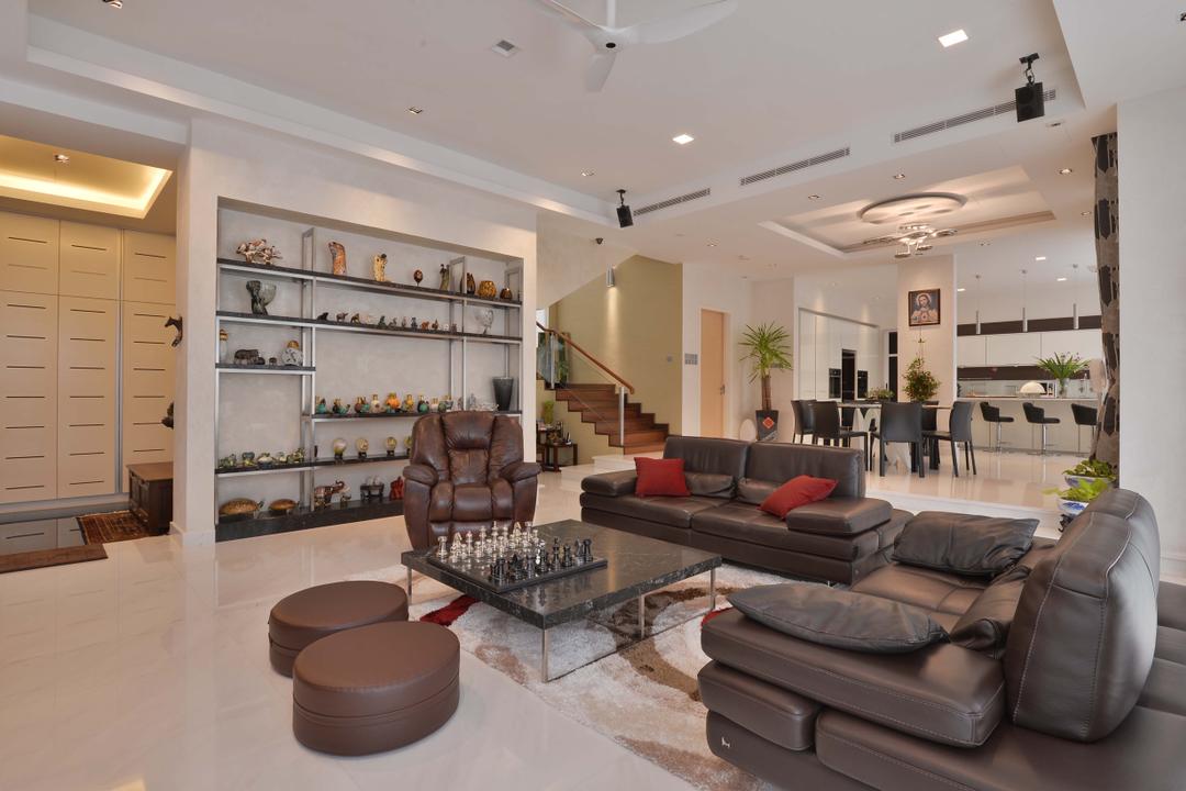 Ampang Valley, Icon Factory, Transitional, Living Room, Landed, Couch, Furniture, Ottoman, Chess, Game