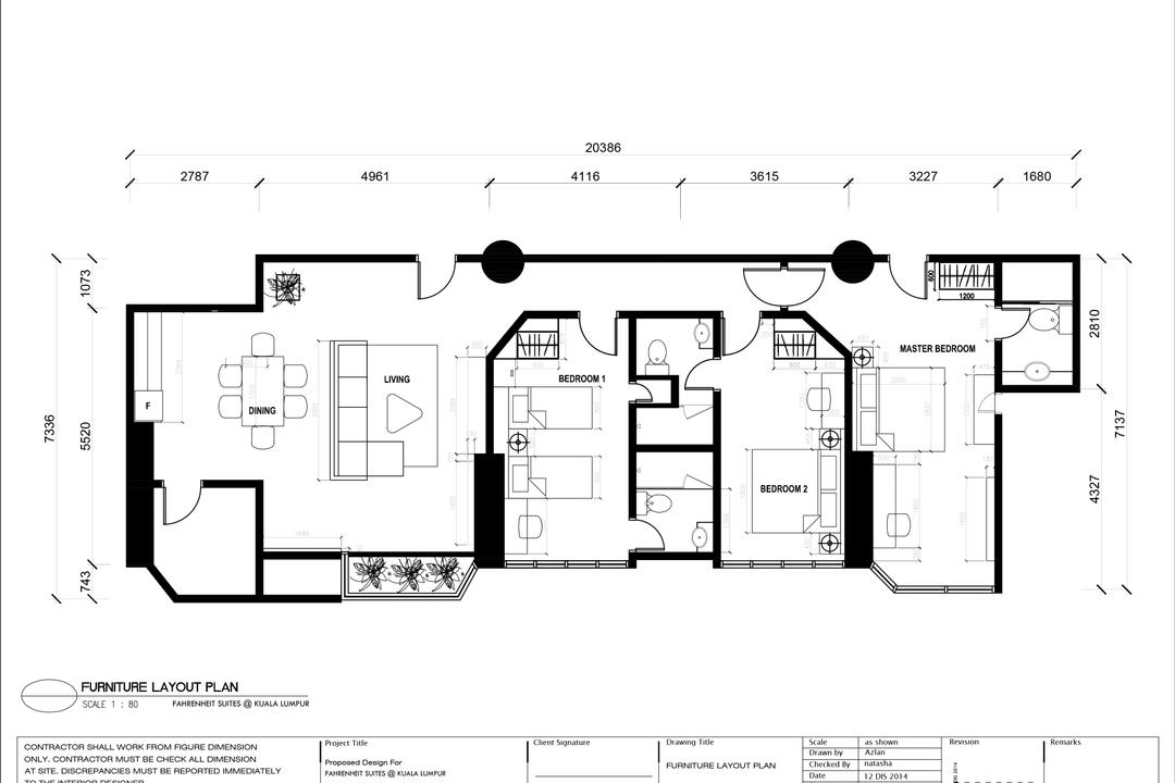 Fahrenheit Suite, Mega Fusion Design Studio, Contemporary, Condo, Floor Plan, Diagram, Plan