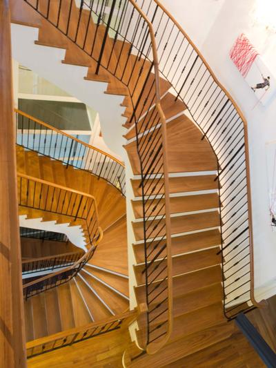Bukit Sedap, TENarchitects, , , Stairs, Stairway, Staircase, Wooden Stairs, Banister, Handrail