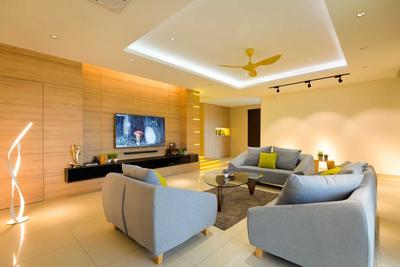 Laman Rimbunan, Kepong, Torch Empire, Contemporary, Living Room, Landed, Couch, Furniture, Electronics, Entertainment Center, Home Theater, Conference Room, Indoors, Interior Design, Meeting Room, Room
