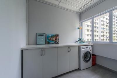 Jurong West, Third Avenue Studio, , Kitchen, , Service, Yard, Laundry Room, Servicette, Service Yard, Laundry, Washing Machine, Clothes Rack, Appliance, Electrical Device, Washer
