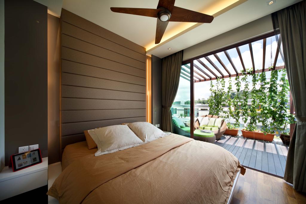 Traditional, Condo, Bedroom, Park Natura, Interior Designer, Yonder, Contemporary, Cove Light, Balcony, Plants, Bed Frame, Side Table, Mini Ceiling Fan, Modern, Indoors, Interior Design, Room