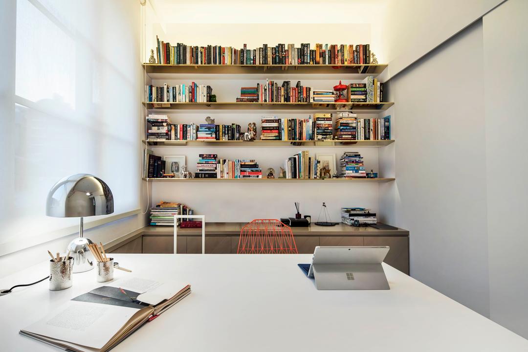Mono Apartment, UPSTAIRS_, Minimalist, Contemporary, Study, Condo, Pantry, Shelf