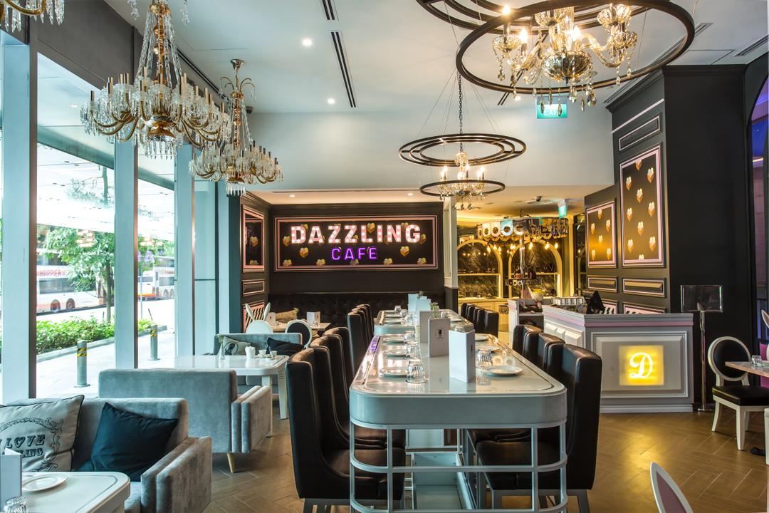 Dazzling Cafe @ Orchard Gateway, The Design Practice, Commercial, Couch, Furniture, Chandelier, Lamp, Dining Room, Indoors, Interior Design, Room, Restaurant, Cafe
