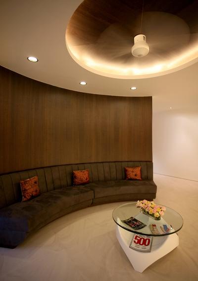 Avon Park, 7 Interior Architecture, Modern, Living Room, Condo, Curve Sofa, Brown Coffee Table, Tiles, Downlight, Cove Light, Couch, Furniture, Indoors, Room