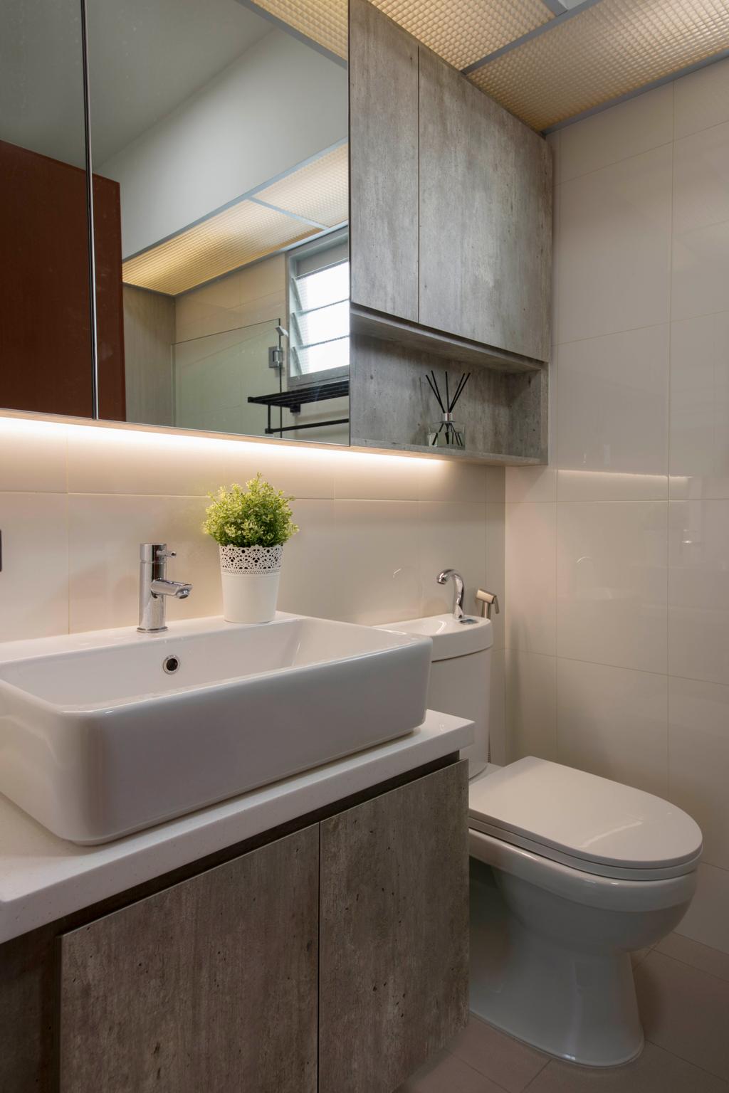 Scandinavian, HDB, Bathroom, Sumang Lane (Block 232B), Interior Designer, Starry Homestead, Pot