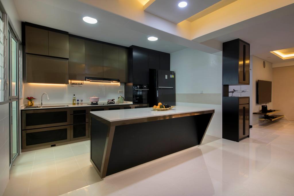 Modern, HDB, Kitchen, Yishun Ring Road, Interior Designer, Starry Homestead, Appliance, Electrical Device, Oven, Indoors, Interior Design, Room