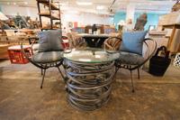 Recycled Bicycle Rim Coffee Table 1