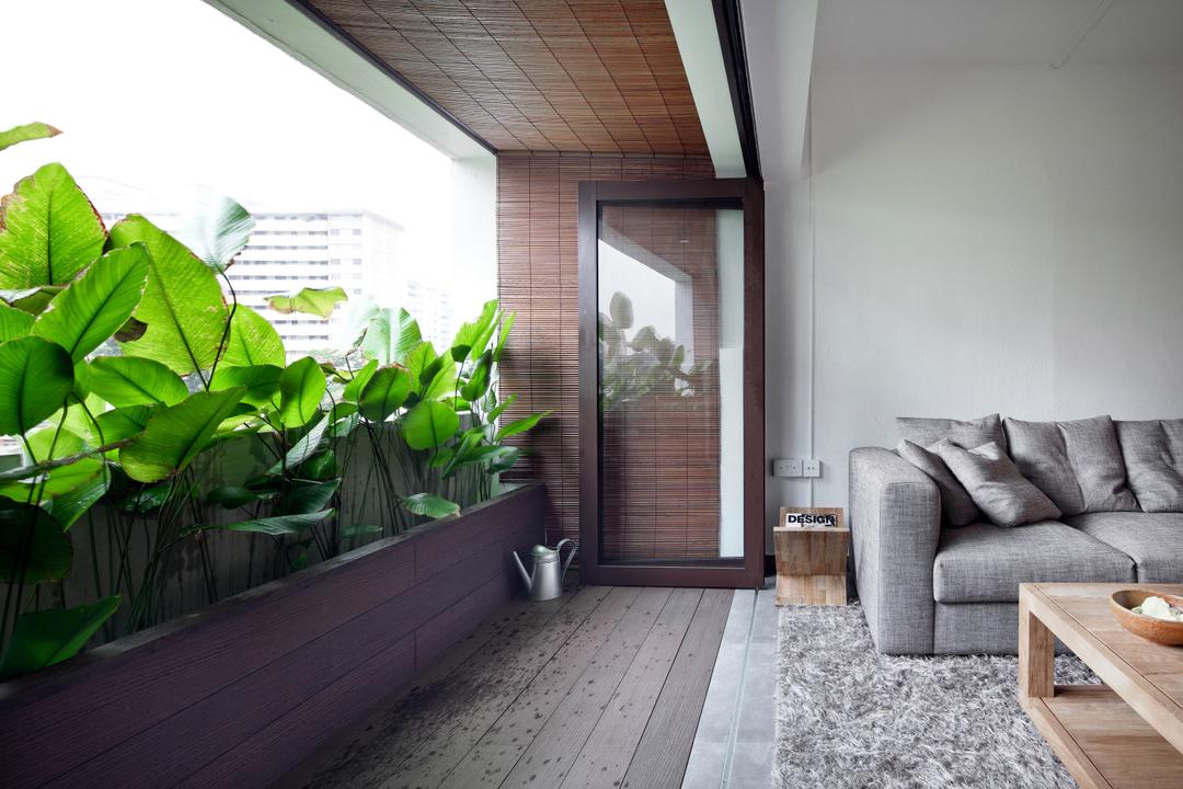New Upper Changi Road, The Design Abode, Minimalist, Living Room, HDB, Plants, Plant Decor, Brown Coffee Table, Carpet, Sofa, Couch, Natural Light, Bright, Furniture, Flora, Jar, Plant, Potted Plant, Pottery, Vase, Herbs, Planter