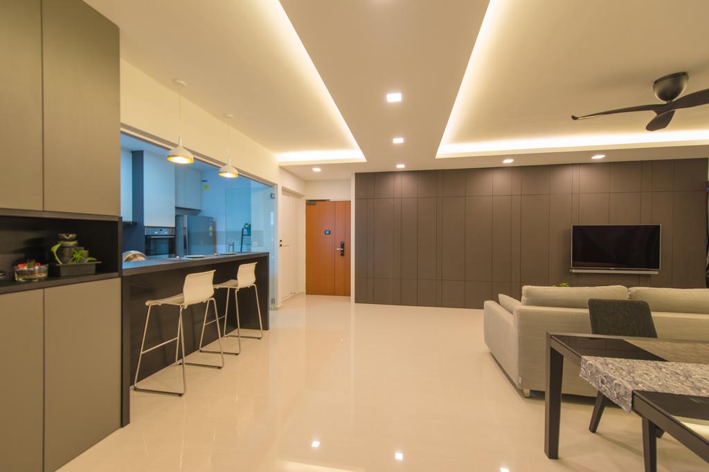 HDB, Keat Hong Close, Interior Designer, Forefront Interior, Conference Room, Indoors, Meeting Room, Room, Electronics, Entertainment Center, Home Theater, Dining Table, Furniture, Table