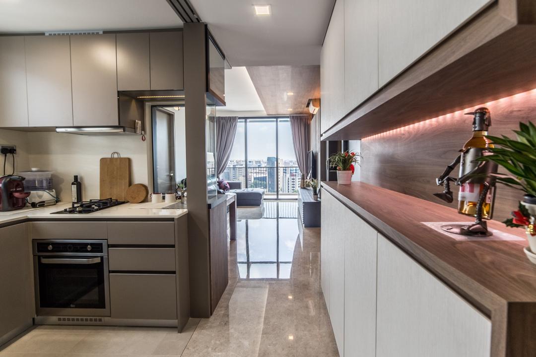 The Venue Residences, Ethereall, Transitional, Kitchen, Condo, Appliance, Electrical Device, Oven, Indoors, Interior Design, Room, Robot, HDB, Building, Housing