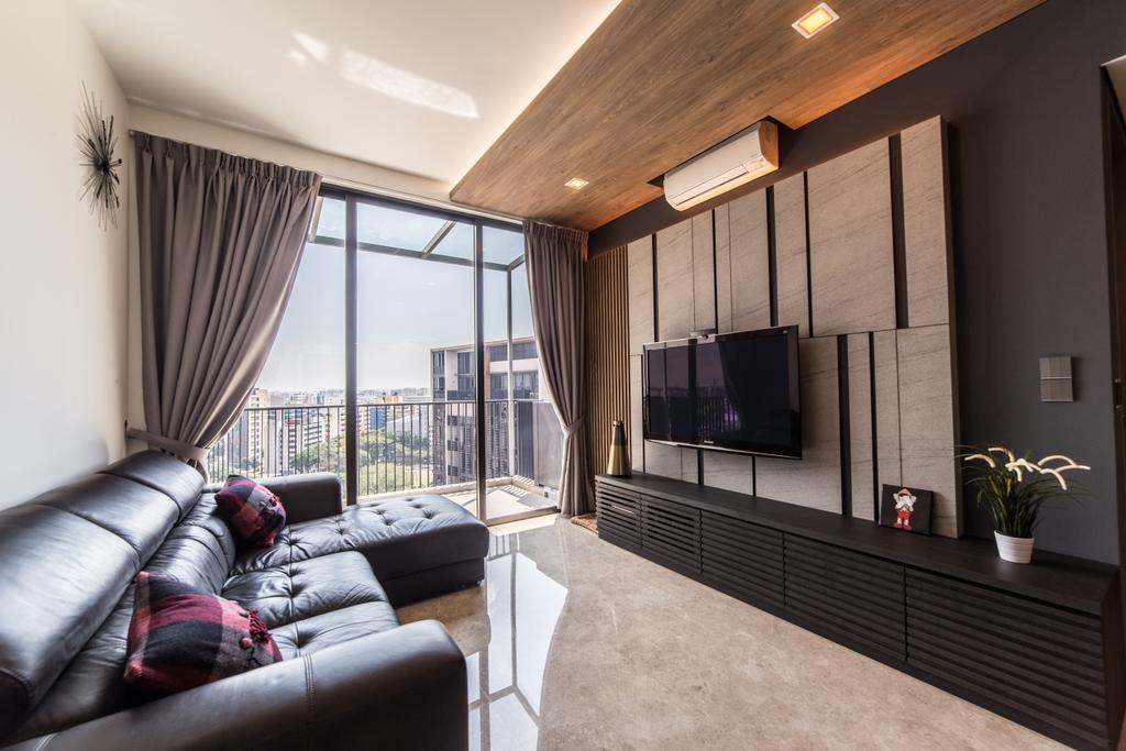 Transitional, Condo, Living Room, The Venue Residences, Interior Designer, Ethereall, Electronics, Monitor, Screen, Tv, Television, Couch, Furniture, Indoors, Interior Design