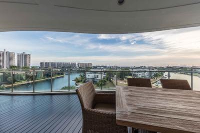 Turquoise @ Sentosa Cove, Ciseern, Modern, Balcony, Condo, Couch, Furniture, Deck, Porch