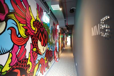 Mori Hostel, 7 Interior Architecture, Contemporary, Commercial, Graffiti, Wall Art, Walk Way, Logo, Corridor