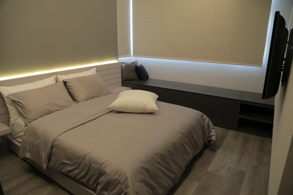 Minimalist, HDB, Bedroom, Punggol Field (Block 258C), Interior Designer, Forefront Interior, Bed, Furniture