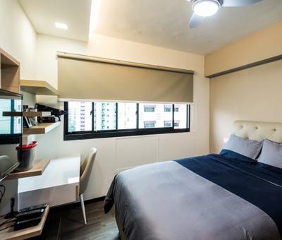 Jurong West Street 64, Tab Gallery, Contemporary, Bedroom, HDB, Bed, Furniture, Indoors, Interior Design, Room, Office