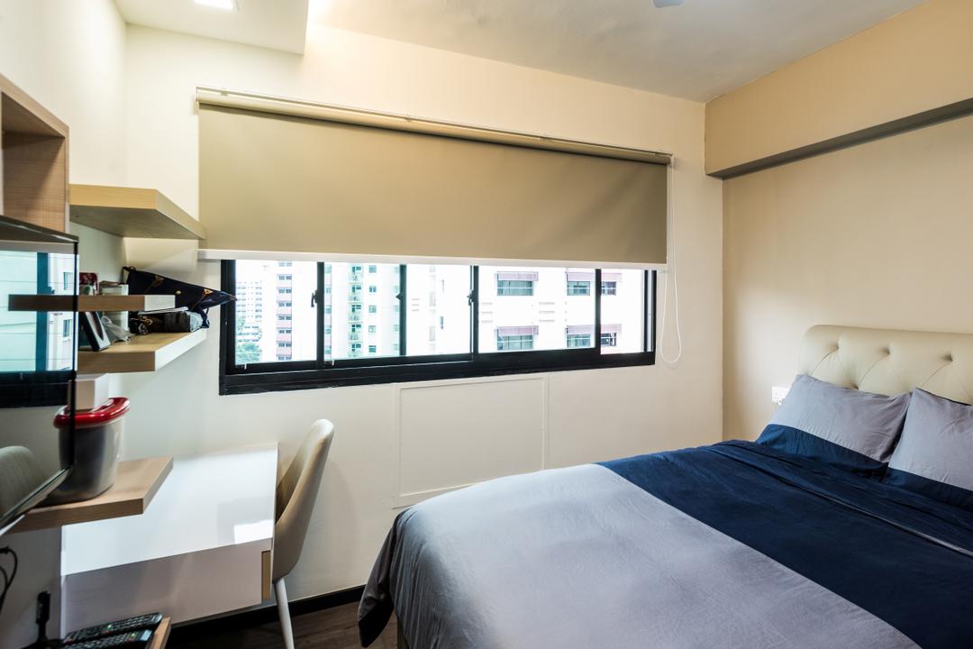 Jurong West Street 64, Tab Gallery, Contemporary, Bedroom, HDB, Bed, Furniture, Indoors, Interior Design, Room, Office