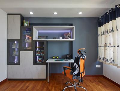 Punggol Drive, Carpenters 匠, Modern, Study, HDB, Desk, Furniture, Table, Chair
