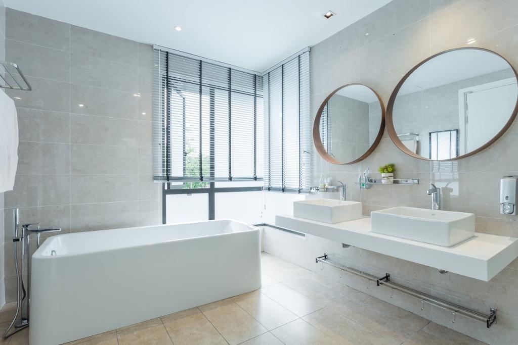 Transitional, Landed, Bathroom, Kota Kemuning, Interior Designer, A Moxie Associates Sdn Bhd, Eclectic, Bathtub