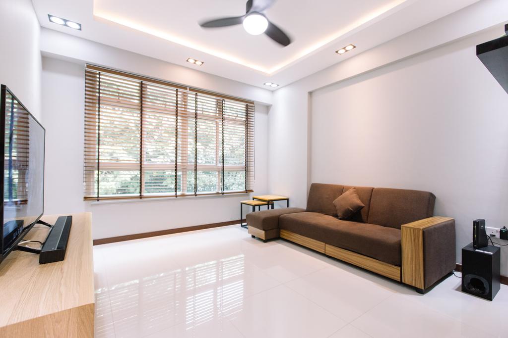 Modern, HDB, Living Room, Yishun Ring Road, Interior Designer, 9's Interior, Indoors, Interior Design, Electronics, Loudspeaker, Speaker, Couch, Furniture