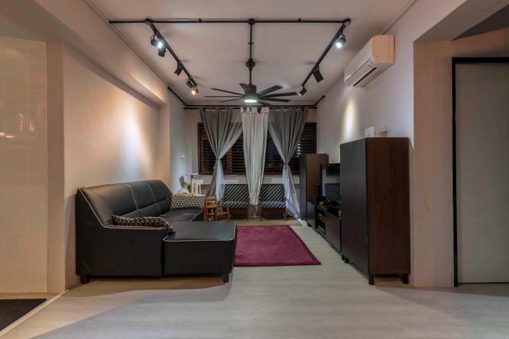 Industrial, HDB, Living Room, Bukit Batok Avenue 6, Interior Designer, PHD Posh Home Design, Indoors, Room, Carpet, Home Decor, Interior Design