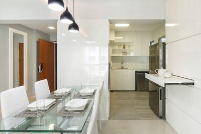 Punggol Drive, Cozy Ideas, Modern, Dining Room, HDB, Bathroom, Indoors, Interior Design, Room
