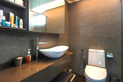 Punggol Drive, Cozy Ideas, Modern, Bathroom, HDB, Toilet, Shelf, Architecture, Building, Skylight, Window