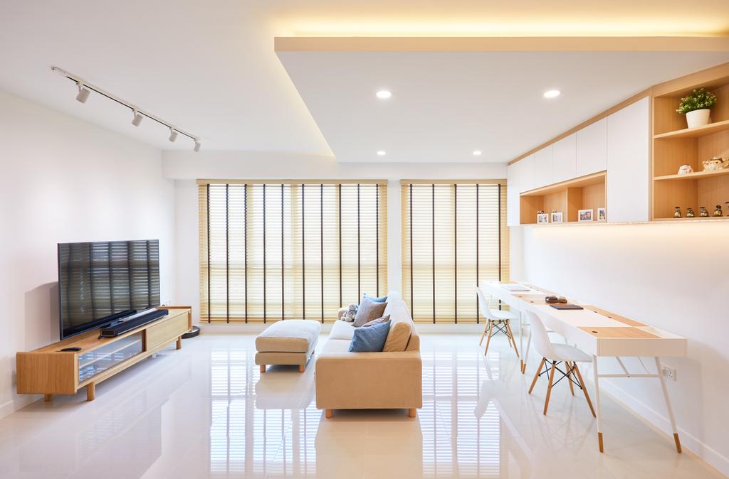 Scandinavian, HDB, Living Room, Bukit Batok, Interior Designer, The Local INN.terior 新家室