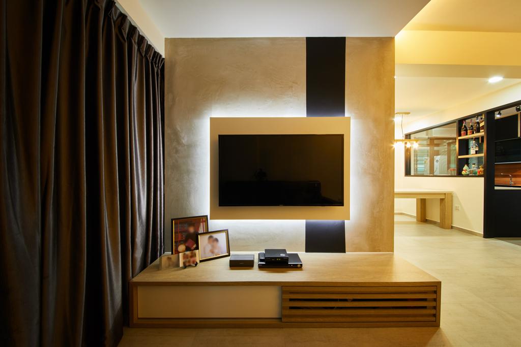 Contemporary, HDB, Living Room, Yishun, Interior Designer, The Local INN.terior 新家室