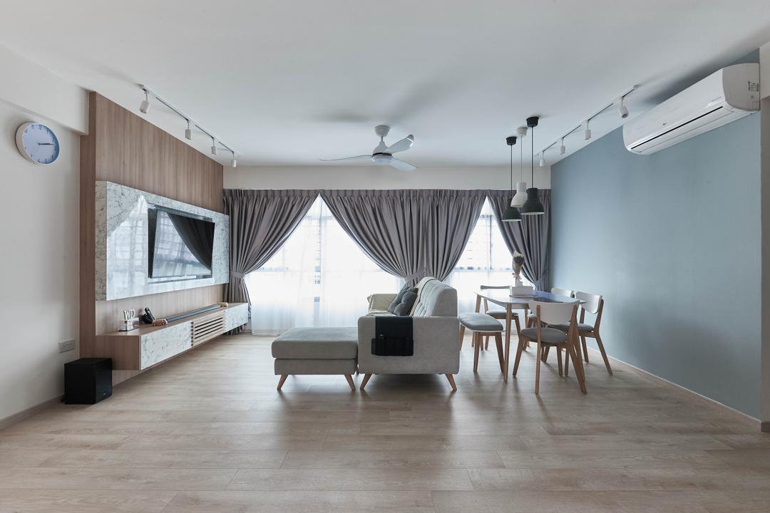 Yishun Ring Road, MET Interior, Scandinavian, Living Room, HDB, Dining Table, Furniture, Table, Chair, Indoors, Interior Design, Room