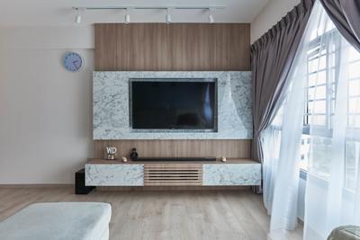 Yishun Ring Road, MET Interior, Scandinavian, Living Room, HDB, Fireplace, Hearth