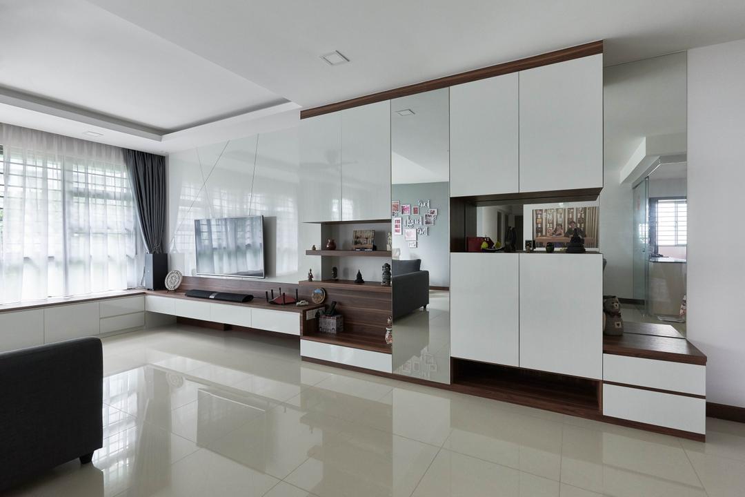 Punggol Drive, Homies Design, Modern, Living Room, HDB, Indoors, Interior Design