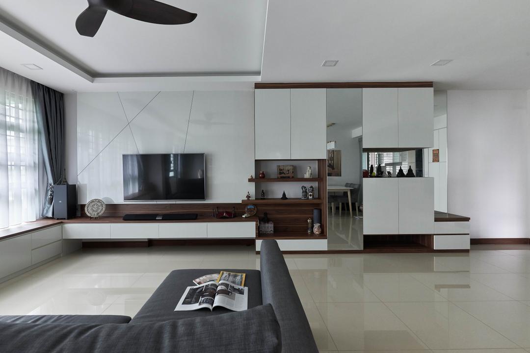 Punggol Drive, Homies Design, Modern, Living Room, HDB, Couch, Furniture, Indoors, Room