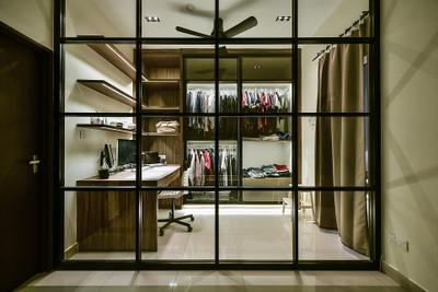 Damai Perdana, IQI Concept Interior Design & Renovation, Contemporary, Study, Landed, Walk In Wardrobe, Wood Wardrobe, Dresser