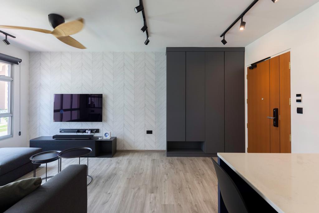 Contemporary, HDB, Living Room, Canberra Crescent, Interior Designer, DreamCreations Interior, Modern