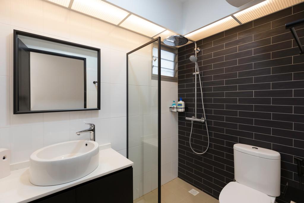 Contemporary, HDB, Bathroom, Canberra Crescent, Interior Designer, DreamCreations Interior, Modern